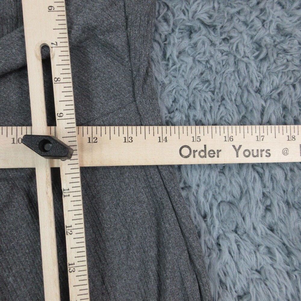 Heatherly Dress Womens Medium Gray Sonia Faux Wrap Asymmetrical Knit NWT - Picture 9 of 16
